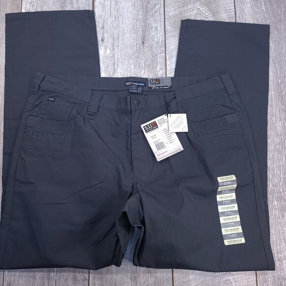 5.11 Tactical Mens 44x36 Gray Taclite Ripstop Jean Cut Mid Rise Straight Leg - Picture 4 of 9